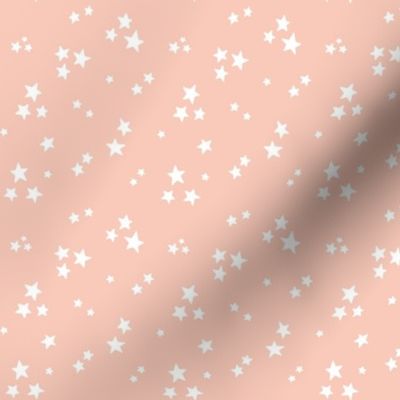 starry stars SM white on blush pink