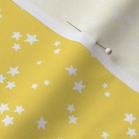 starry stars SM white on butter yellow