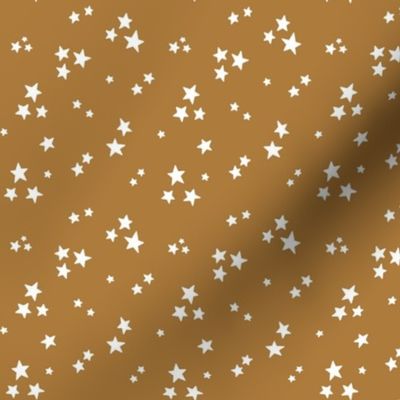 starry stars SM white on caramel brown