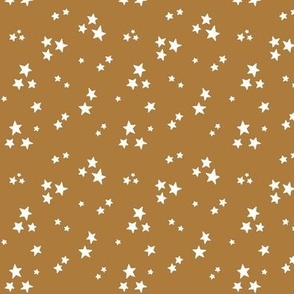 starry stars SM white on caramel brown