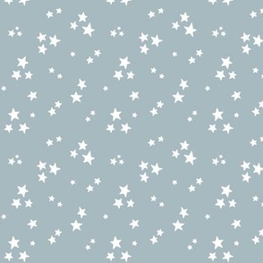 starry stars SM white on slate blue