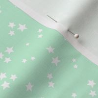 starry stars SM white on ice mint green