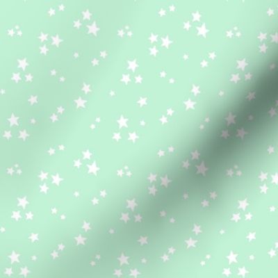 starry stars SM white on ice mint green