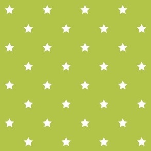 lime green stars half inch