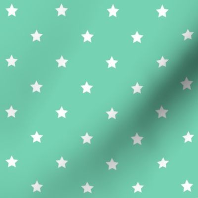 sea foam green stars half inch