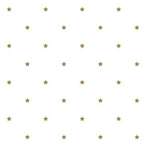 caramel brown and white stars quarter inch