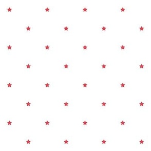 bold coral and white stars quarter inch
