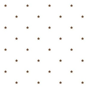 chocolate brown and white stars quarter inch