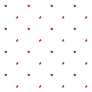 bright red and white stars quarter inch