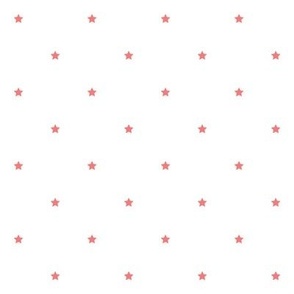 coral and white stars quarter inch