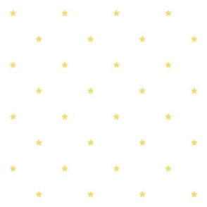 butter yellow and white stars quarter inch