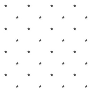 dark grey and white stars quarter inch