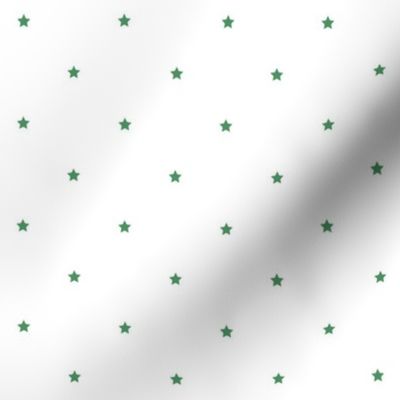 kelly green and white stars quarter inch