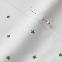 kelly green and white stars quarter inch