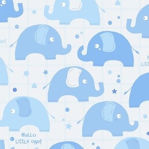 Baby Elephants blue-nanditasingh