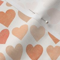 Scallop Hearts terracotta offwhite