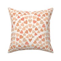 Scallop Hearts terracotta offwhite