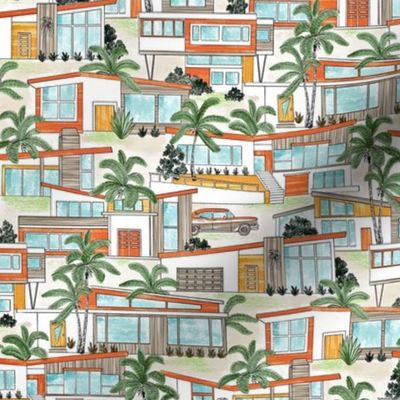 Midcentury Architecture - Bold 9in repeat