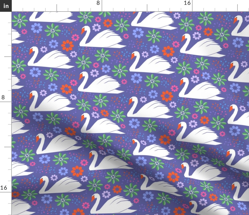 Papercut Swans Very Peri mini