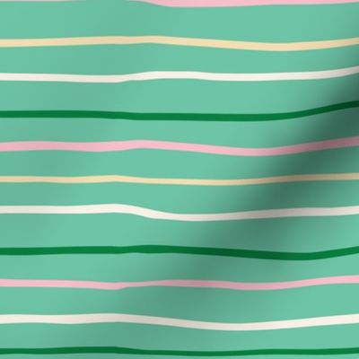 hand drawn stripes green pastel 