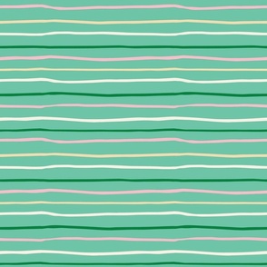 hand drawn stripes green pastel 