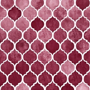 Textured Deep Burgundy Red Moroccan Tiles