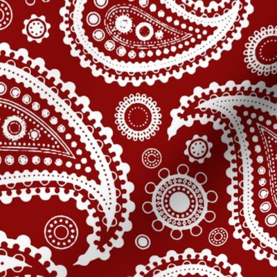 Go-go Paisley red