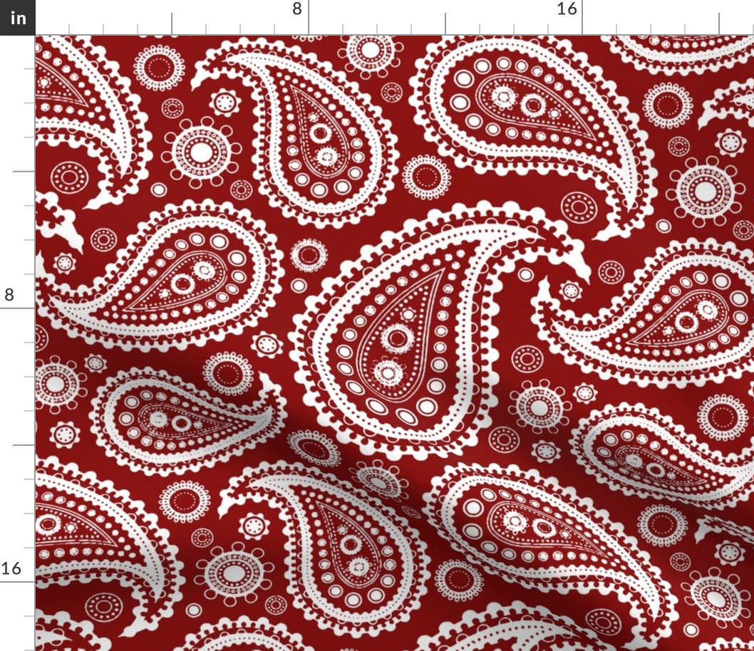 Go-go Paisley red