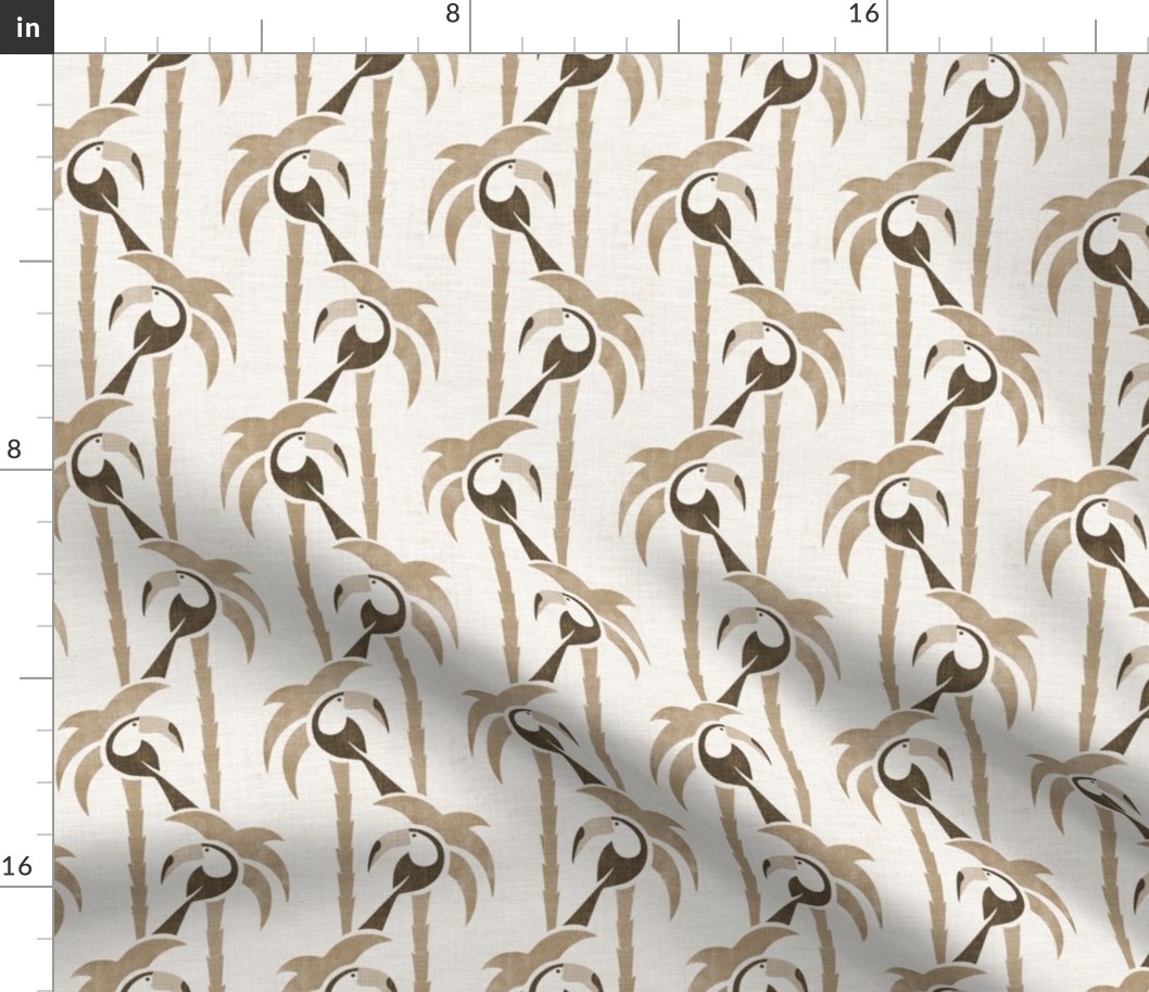 TOUCAN DO IT! - PALE SEPIA ON OFF-WHITE