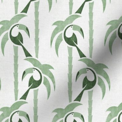TOUCAN DO IT! - FADED VINTAGE GREEN ON OFF-WHITE