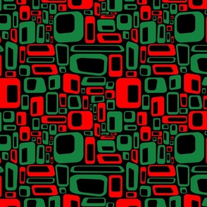 mod squares red and green on black