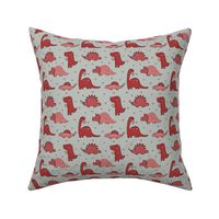 Small Scale - Valentine Dino Red Grey BG 