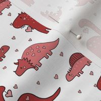 Small Scale - Valentine Dino Red White BG 