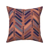 Brushstroke Herringbone-Sunset-L