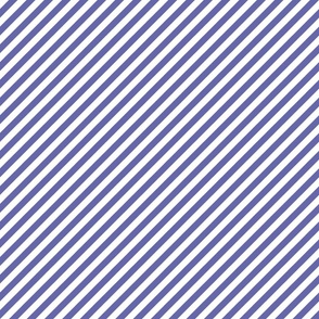 Periwinkle Diagonal Stripes on White
