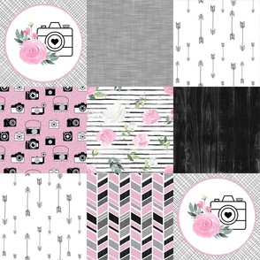Photography//Pink - Wholecloth Cheater Quilt