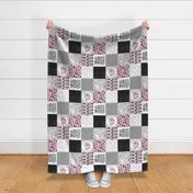 Photography//Pink - Wholecloth Cheater Quilt - Rotated