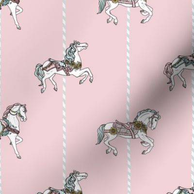 Carousel Horses // Cotton Candy Pink