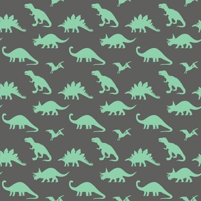 Dinosaurs in Gray + Jade