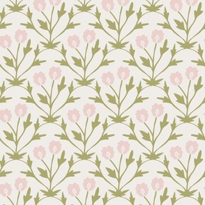 Winnie pink floral trellis