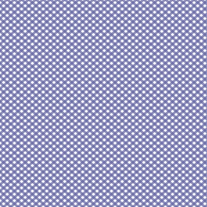 Periwinkle and White Gingham Diagonal Small