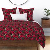 Dream garden in red and dark gray 9"