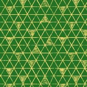 Sketchy Triangles - Green Yellow - Medium