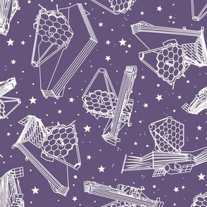 james webb space telescope purple and stars