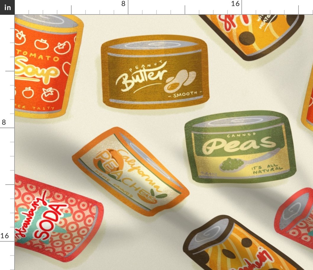 Retro vintage canned goods 