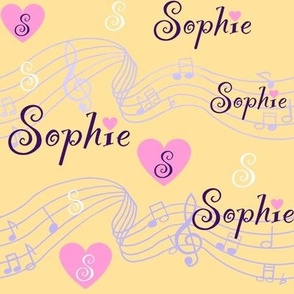 Sophie name on yellow