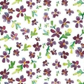 ditsy watercolor vintage pansy 