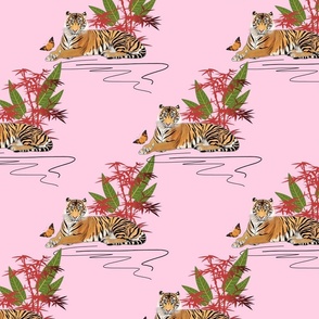 Year of the Tiger (motif) - cotton candy pink, medium