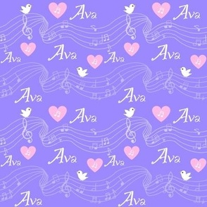 Ava name on purple 