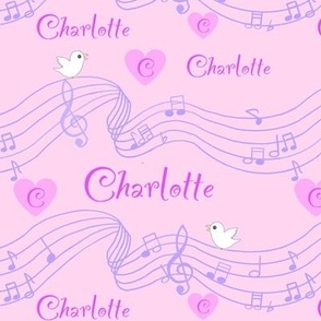 Charlotte name on pink